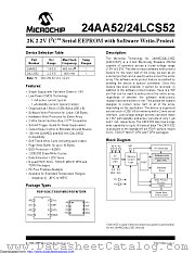 24LCS52/ST datasheet pdf Microchip