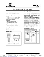 TC74A7-3.3VAT datasheet pdf Microchip