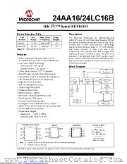 24AA16T-I/CS16K datasheet pdf Microchip