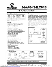 24LC04BT-E/SN16KVAO datasheet pdf Microchip