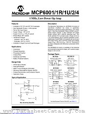 MCP6001UT-E/OTVAO datasheet pdf Microchip