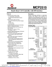 MCP2515T-E/SO datasheet pdf Microchip