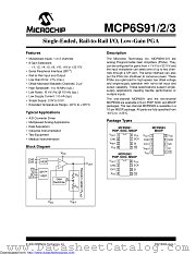 MCP6S91-E/P datasheet pdf Microchip