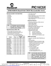 PIC16C54A-04I/PVAO datasheet pdf Microchip