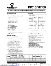 PIC16F887-E/PTVAO datasheet pdf Microchip