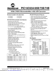 PIC16C73B-04I/SSVAO datasheet pdf Microchip