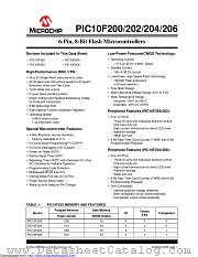 PIC10F206T-E/OT datasheet pdf Microchip