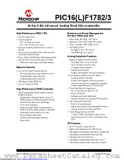 PIC16F1783-I/SO datasheet pdf Microchip