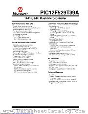 PIC12F529T39A datasheet pdf Microchip