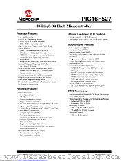 PIC16F527T-I/SS datasheet pdf Microchip