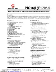 PIC16F1705T-I/STVAO datasheet pdf Microchip