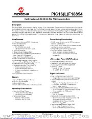 PIC16F18854-E/ML datasheet pdf Microchip