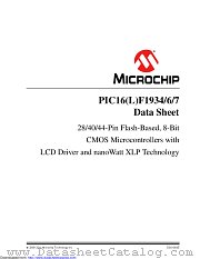 PIC16F1937 datasheet pdf Microchip
