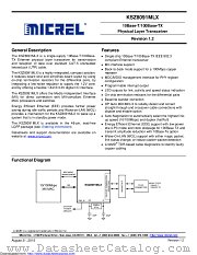KSZ8091RNBIA-TR datasheet pdf Microchip