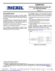 KSZ8852HLEWA-TR datasheet pdf Microchip