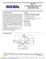 MIC4801YM datasheet pdf Microchip