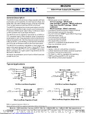 MIC5219-3.3YML-TR datasheet pdf Microchip