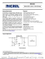 MIC5353YMT-TR datasheet pdf Microchip
