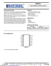 MIC916YQS-TR datasheet pdf Microchip
