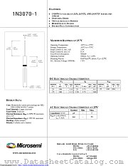 JANTX1N3070 datasheet pdf Microsemi