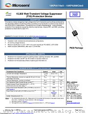 15KPA36CAE3/TR13 datasheet pdf Microsemi