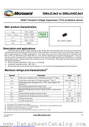 SMAJ12CAe3/TR13 datasheet pdf Microsemi
