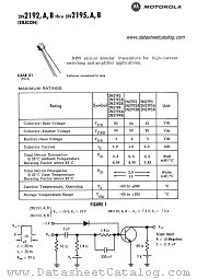 2N2192 datasheet pdf Motorola