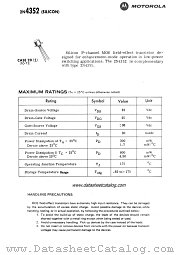 2N4352 datasheet pdf Motorola