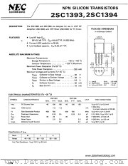 2SC1394 datasheet pdf NEC