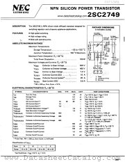 2SC2749 datasheet pdf NEC