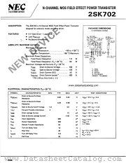 2SK702 datasheet pdf NEC