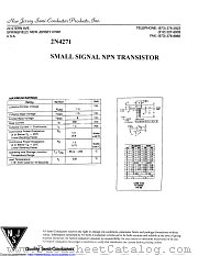 2N4271 datasheet pdf New Jersey Semiconductor