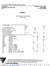 2N4863 datasheet pdf New Jersey Semiconductor