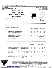 2N498/CM datasheet pdf New Jersey Semiconductor