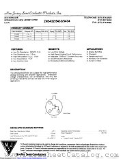 2N5432 datasheet pdf New Jersey Semiconductor