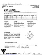2N5564 datasheet pdf New Jersey Semiconductor