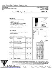 2SB1647 datasheet pdf New Jersey Semiconductor