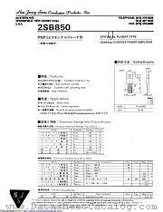 2SB850 datasheet pdf New Jersey Semiconductor