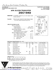 2SC1940 datasheet pdf New Jersey Semiconductor