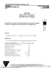 2SC2166 datasheet pdf New Jersey Semiconductor