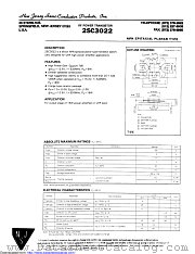 2SC3022 datasheet pdf New Jersey Semiconductor