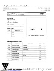 2SC940 datasheet pdf New Jersey Semiconductor