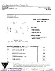 BUW46 datasheet pdf New Jersey Semiconductor