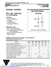 BYW95D datasheet pdf New Jersey Semiconductor