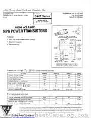 D44TE4 datasheet pdf New Jersey Semiconductor