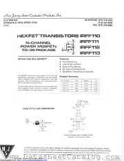 IRFF113 datasheet pdf New Jersey Semiconductor