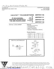 IRFF9110 datasheet pdf New Jersey Semiconductor