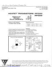 IRFZ20F1 datasheet pdf New Jersey Semiconductor
