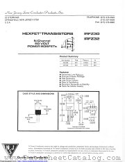 IRFZ32 datasheet pdf New Jersey Semiconductor