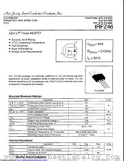 IRFZ46 datasheet pdf New Jersey Semiconductor